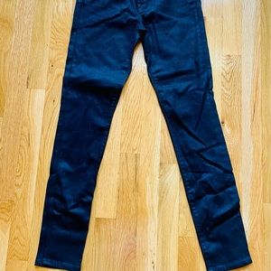 J BRAND SKINNY COATED BLACK JEANS